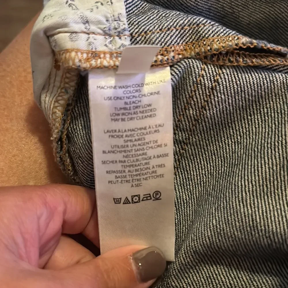 We the free Bailey fringe hem denim skirt 27 western festival